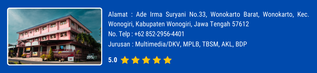 Alamat SMK Sudirman 1 Wonogiri